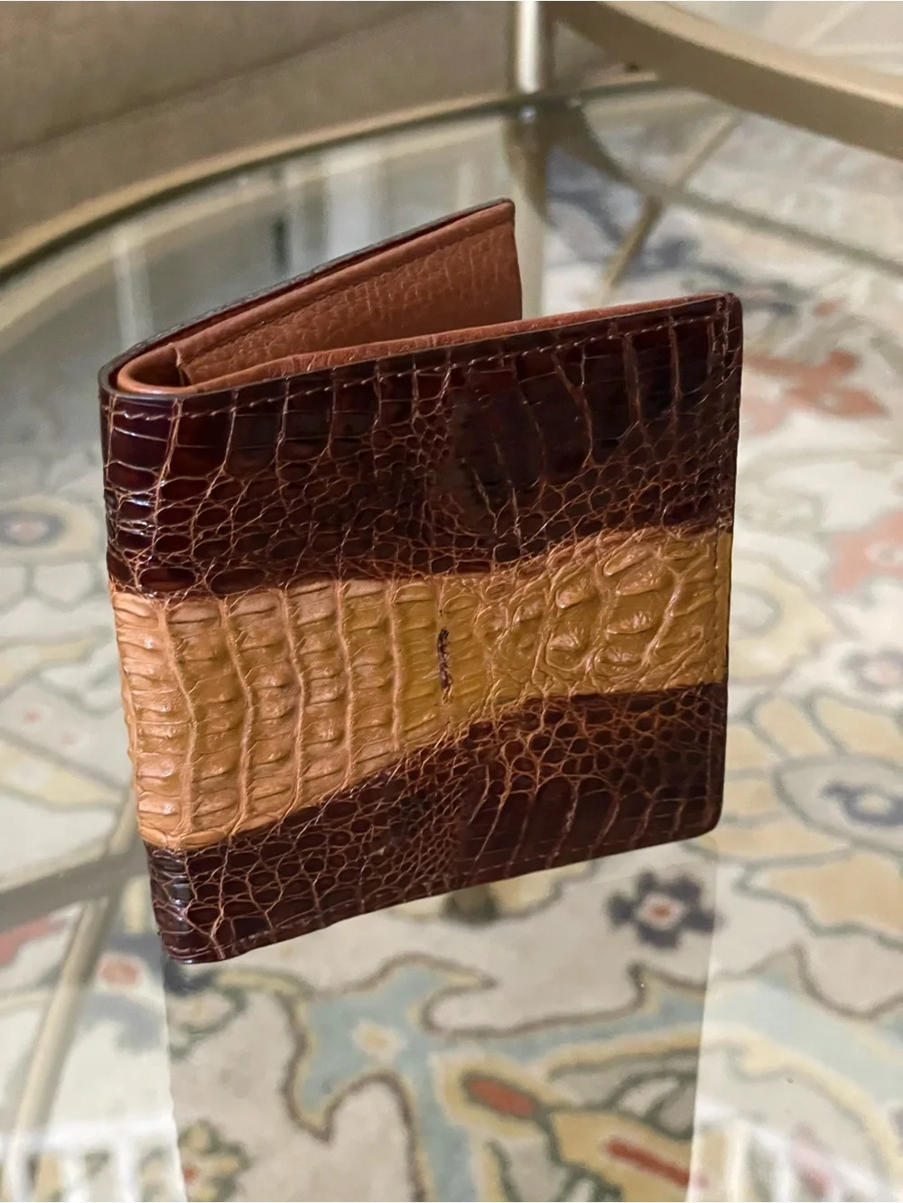 ✨ Vintage Italian Craftsmanship & Premium Exotic Crocodile Leather Mens Wallet ✨